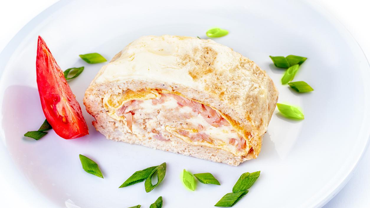 Ham & Cheese Omelette RollUps Atkins Low Carb Diet